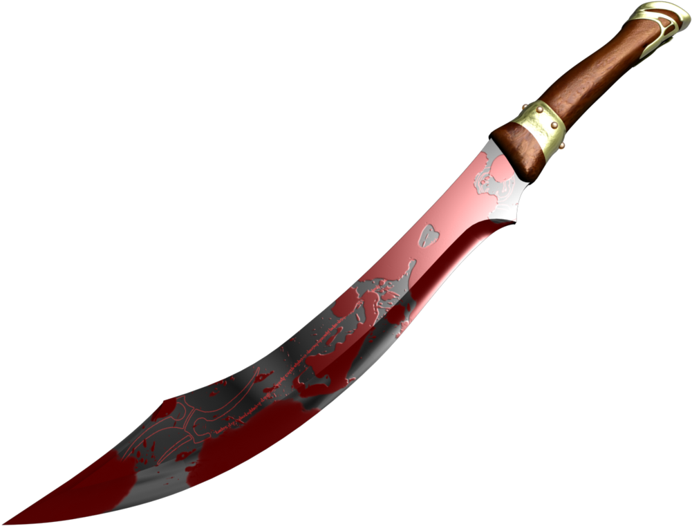 Dark Elven Dagger By Gypsfulvus On Deviantart - Png Knife With Blood (1032x774)