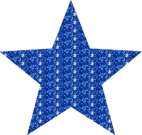 Silver - Blue Glitter Star Png (2354x2354)
