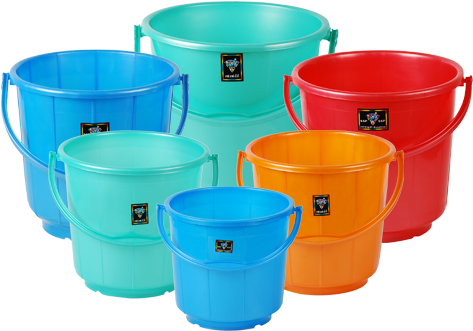 Plastic Bucket Transparent Png - Plastic Bucket Png (500x345)
