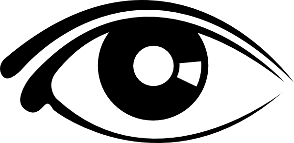 Eye Clip Art - Positive And Negative Space Eye (600x293)
