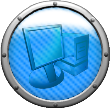 My Computer Blue Button - Control Panel Icon Pink (400x400)