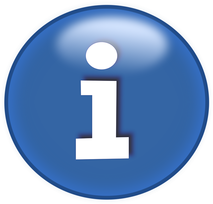 Illustration Of A Blue Information Button - Information Button Transparent Background (958x958)