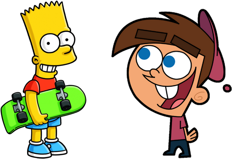Bart Simpson And Timmy Turner By Arthony70100 On Deviantart - Bart Simpson And Timmy Turner (1191x670)