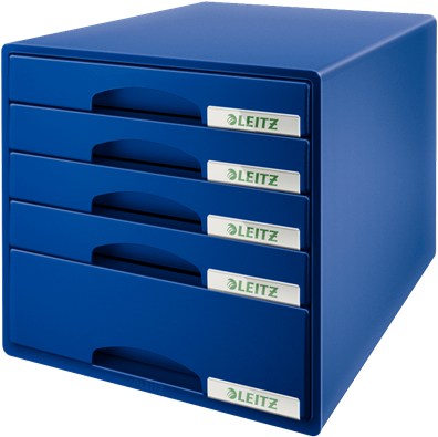 Zásuvkový Box Leitz Plus - Bloc De Classement Plus 5 Tiroirs Bleu L28,7 X H27 (440x440)