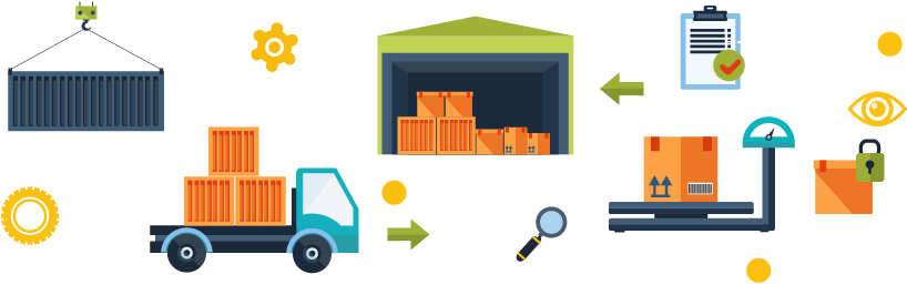Logistics Warehouse Cargo Train Icon - Logistics (1024x481)