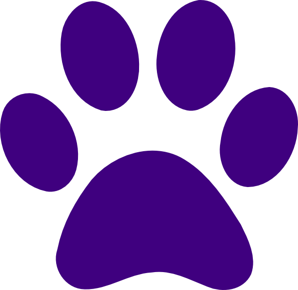 Paw - Logo With Blue Paw Print (600x583)