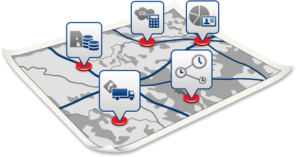The Professional Route Planning System For The Logistics - Logistics Route Planning (575x305)