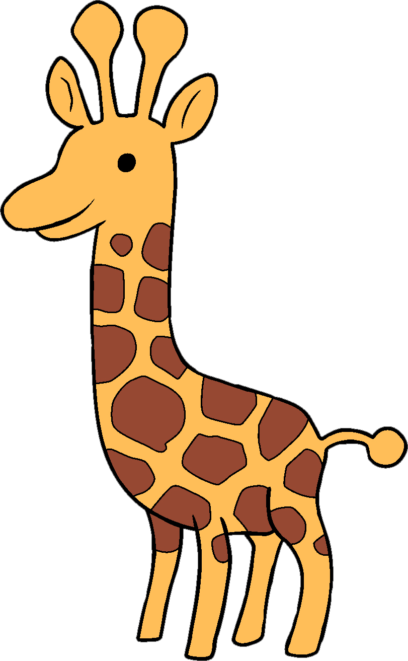 Giraffe - Giraffe With Short Neck Cartoon (811x1313)