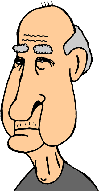 Clip Art Old Men Clipart - Old Man Face Clip Art (335x623)