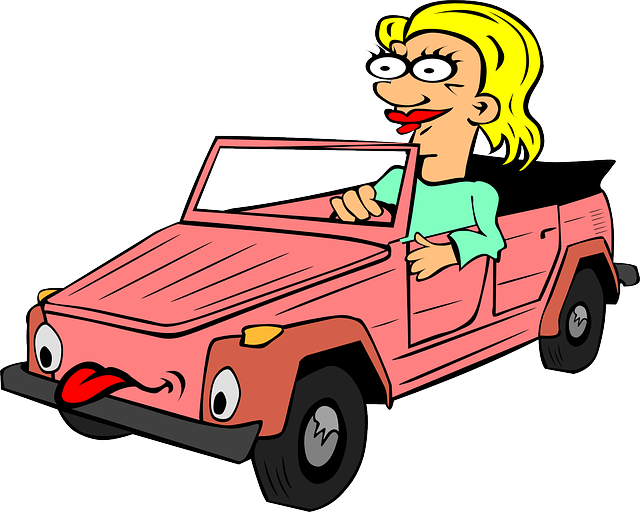 Red, Old, Drive, People, Man, Lady, Female, Woman, - Mom, Can I Drive? (640x512)