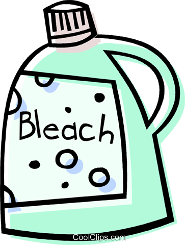 Bleach Royalty Free Vector Clip Art Illustration - Bleach Bottle (363x480)