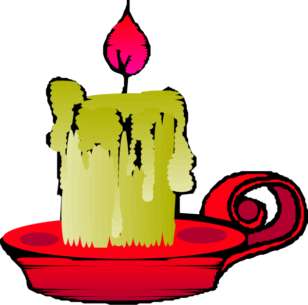 Candle Burning Vector Clip Art - Clip Art (600x595)