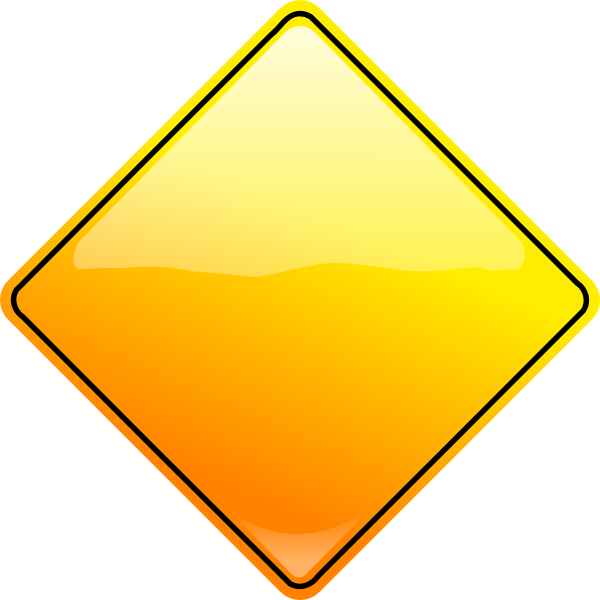 Stop Sign Yellow Png (600x600)