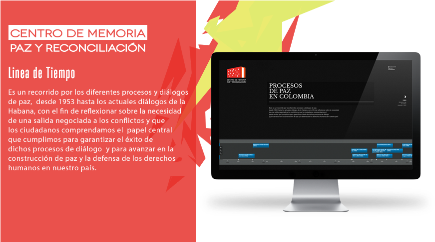 Aplicación Táctil Linea De Tiempo Procesos De Paz - Computer Monitor (900x485)