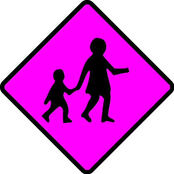Large School Crossing Clipart - School Crossing Sign Png (600x600)