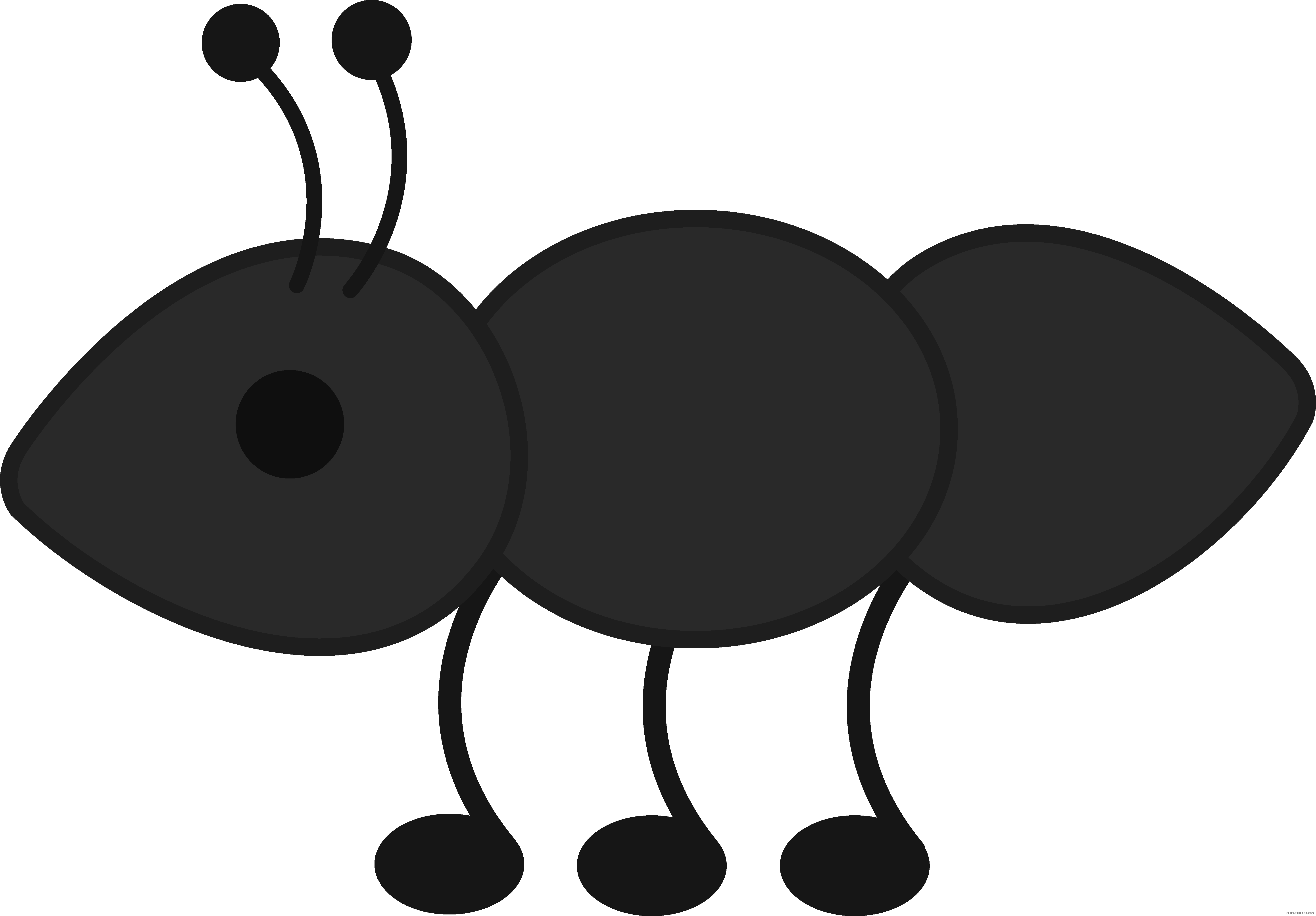 Fire Ant Animal Free Black White Clipart Images Clipartblack - Ant Clipart No Background (5949x4141)