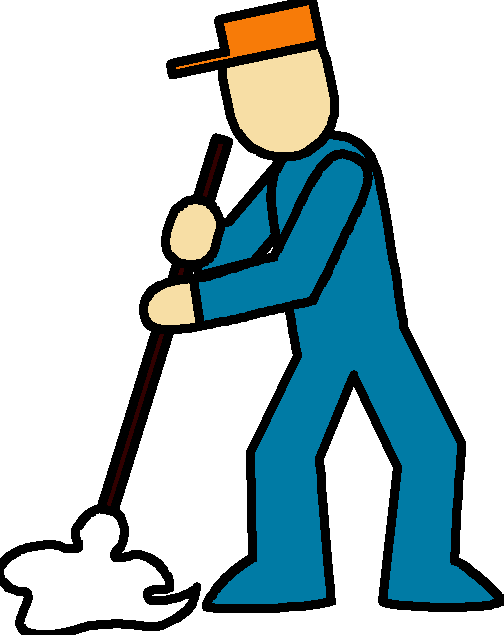 Janitor Clipart Restaurant - Clip Art Janitor (504x635)