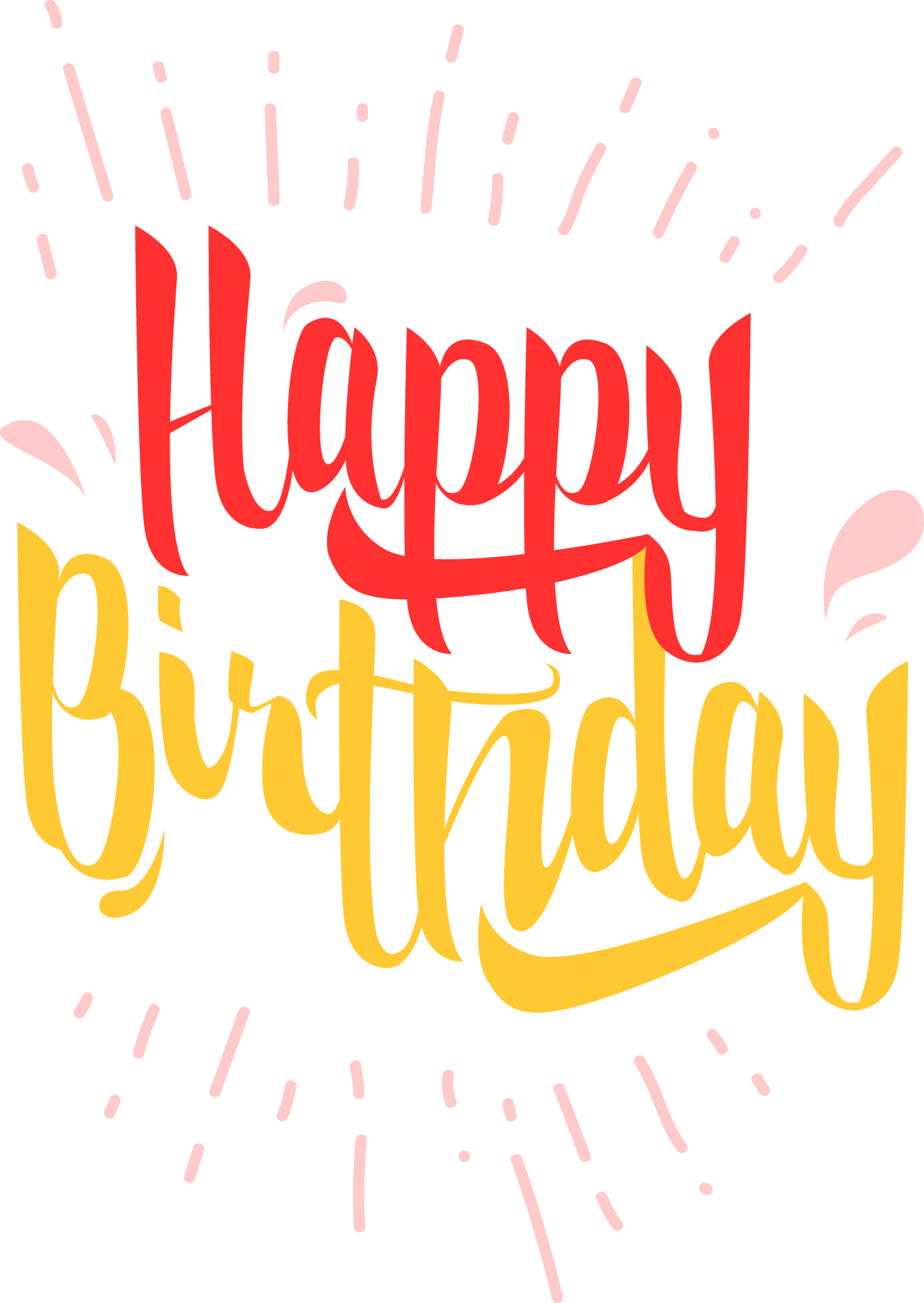 Happy Birthday To You Clip Art - Calligraphy (1514x2134)