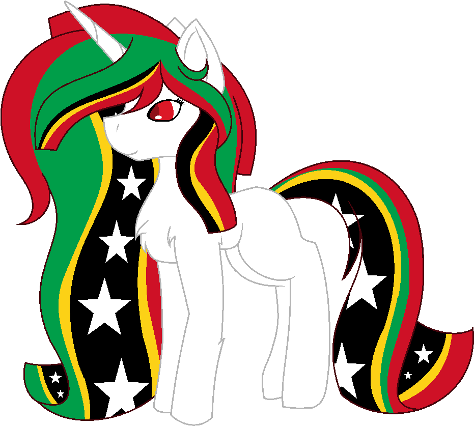 Cosmicwitchadopts, Female, Mare, Nation Ponies, Ponified, - Saint Kitts And Nevis (952x852)