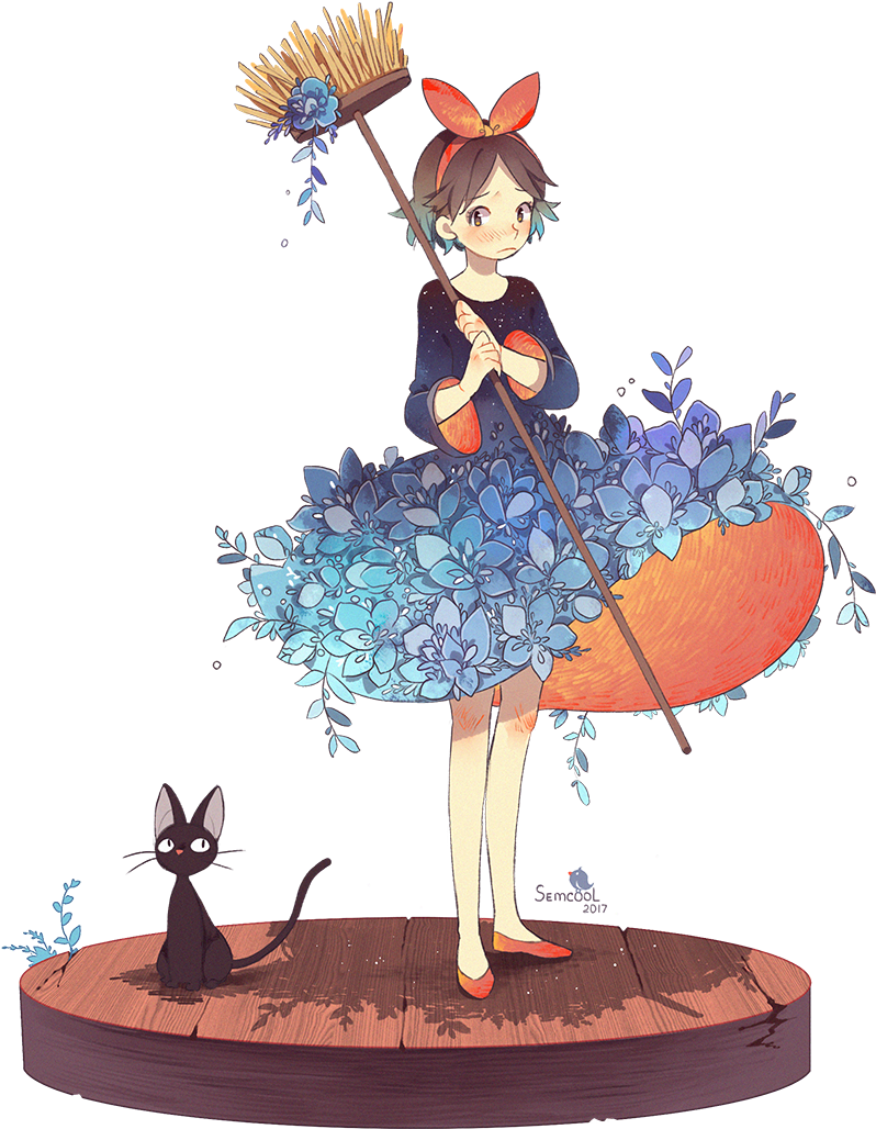 Art, Anime, Ghibli, Kiki's Delivery Service, Girl, - Art, Anime, Ghibli, Kiki's Delivery Service, Girl, (1000x1294)