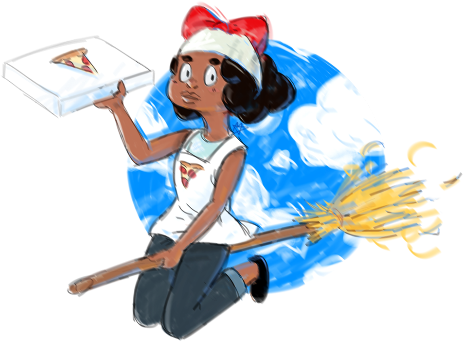 Kiki's Pizza Delivery Service By Yoshiny - Cartoon (980x723)