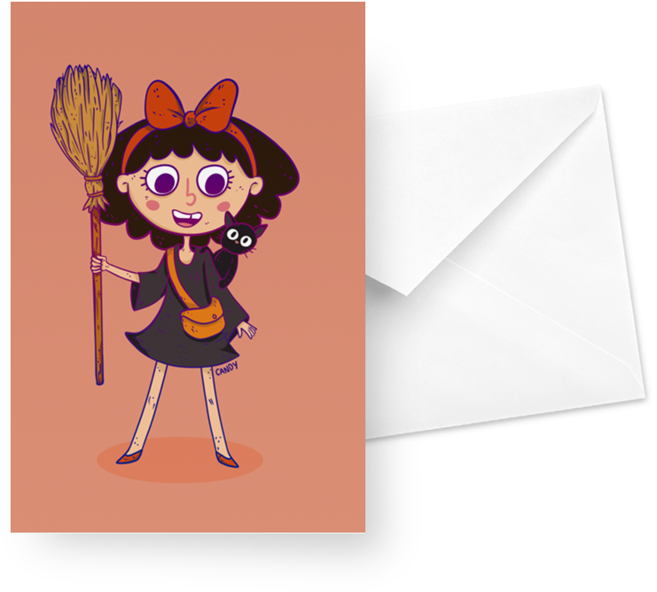 Cartão Kiki's Delivery Service De Franciane Bourscheidtna - Cartoon (800x800)
