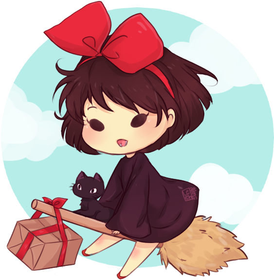 Kiki's Delivery Service - Cartoon (589x623)