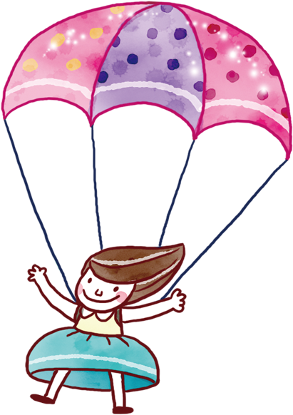 Parachute Jumping Girl - Parachute (828x762)