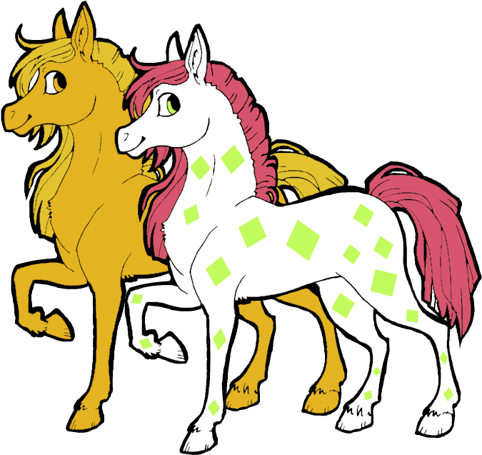 Crystal And Butterscotch - Mane (753x657)