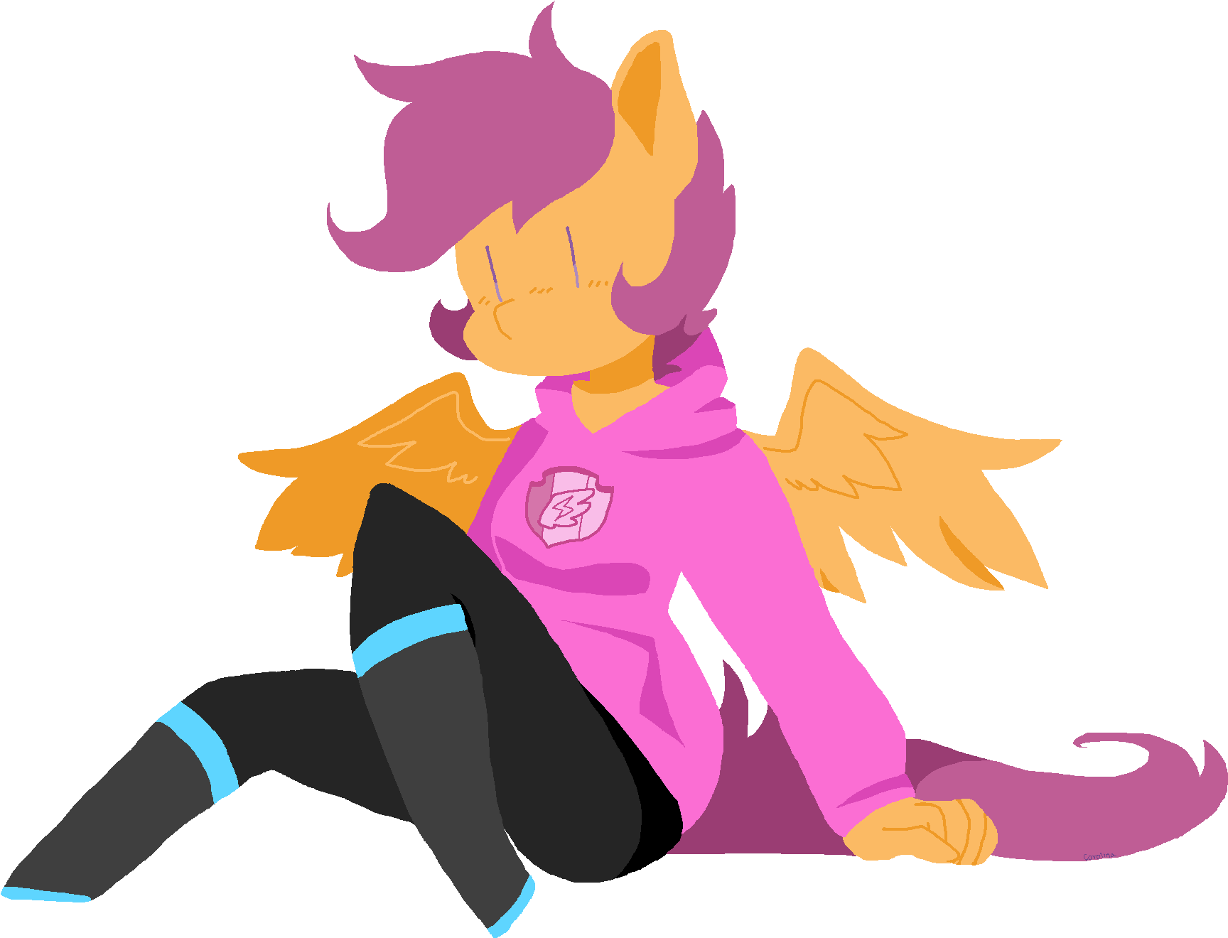 Scootaloo Loves Sans By Vanyllation - Scootaloo Loves Sans Fan Art (1977x1585)