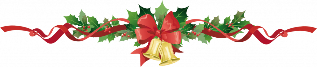 Poinsettia Garland Clipart Christmas Garland Bells - Christmas Garland Transparent (1024x217)