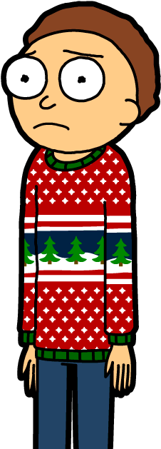 Christmas Sweater Morty - Pocket Mortys (300x650)