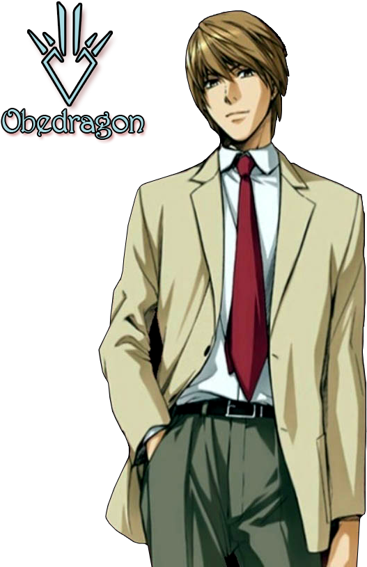 Death Note Light Yagami Clipart - Hot Japanese Anime Cartoon Death Note Ryuk (612x852)
