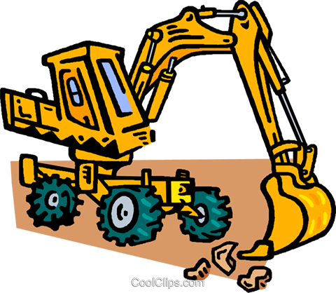 Front-end Loader, Heavy Equipment Royalty Free Vector - Front-end Loader, Heavy Equipment Royalty Free Vector (480x418)