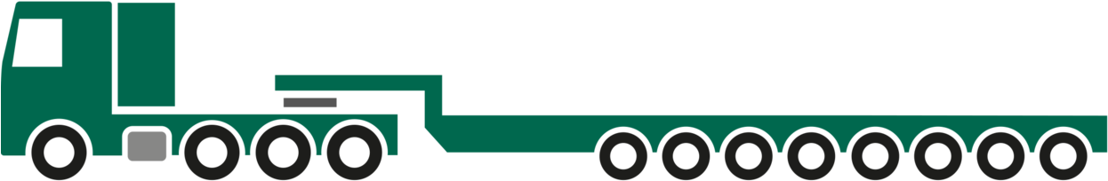 4 8 Axle Semi-low Loader - Tieflader Schwertransport Png (1280x220)