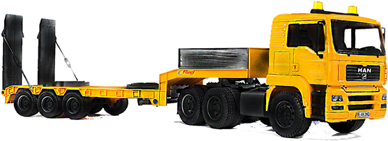 Low Loader In Malaysia Available For Rent - Lorry Trailer Malaysia Png (568x214)