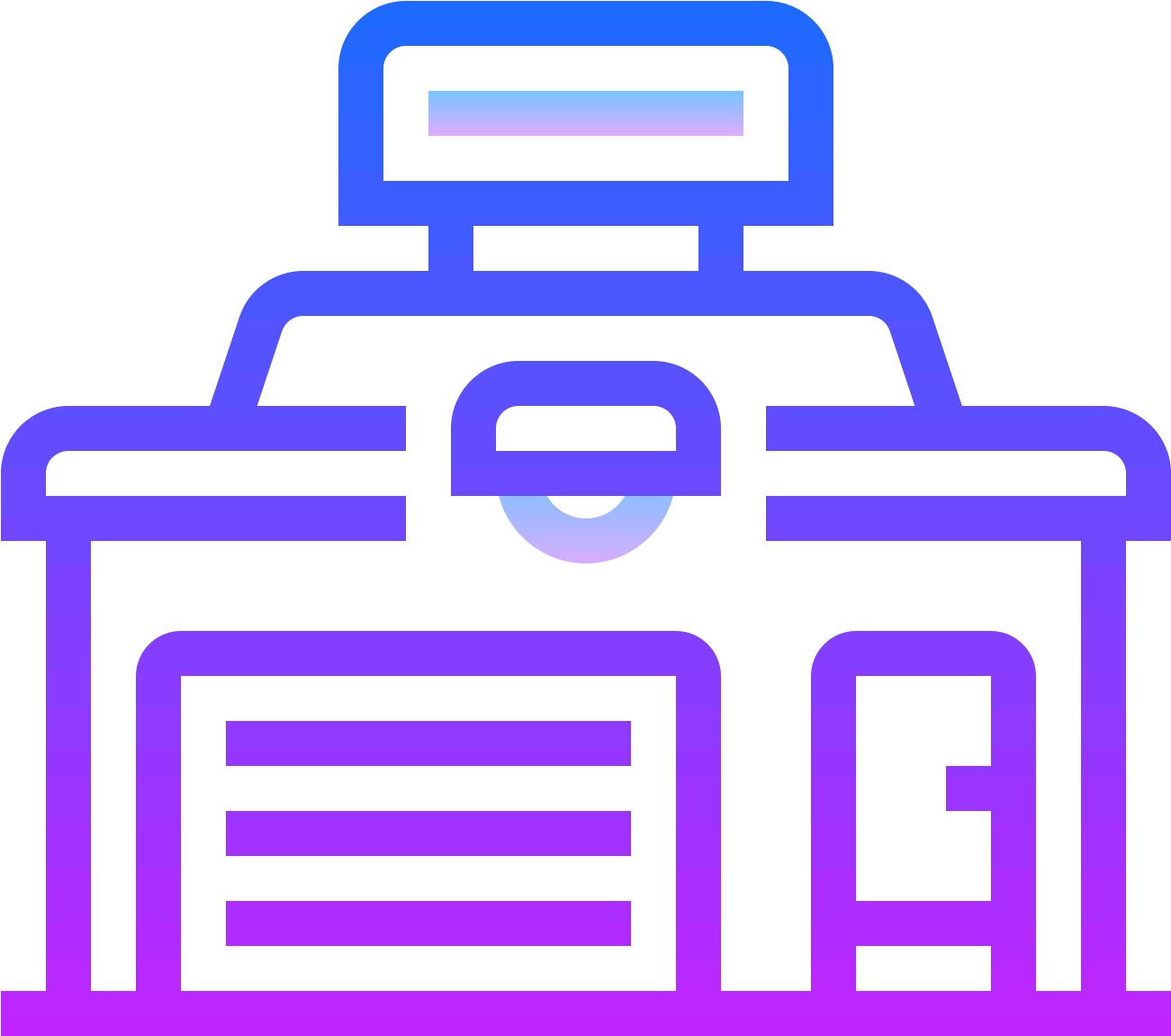 This Icon Is Depicting A House-like Structure That - Vector Graphics (1600x1600)