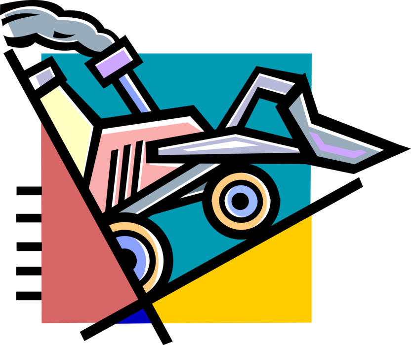 Vector Illustration Of Construction Industry Heavy - Clip Art (832x700)