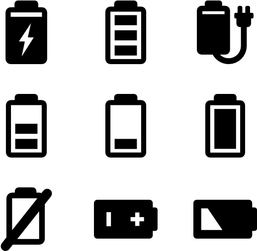 Battery Loading Status - Battery Icon Vector (600x564)