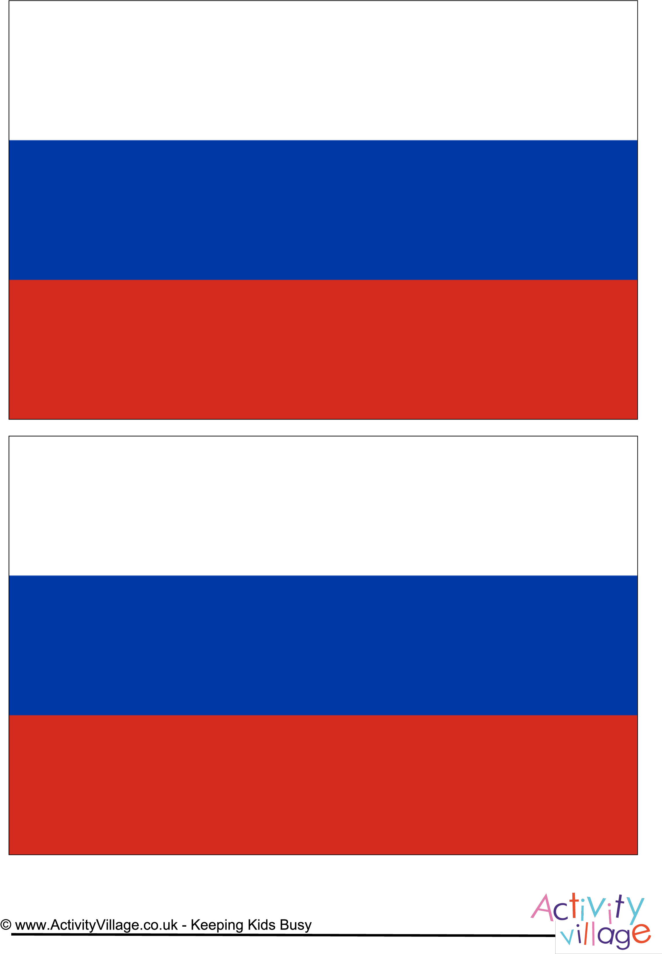 Download This Free Printable Russia Template A4 Flag, - Flag (2480x3508)