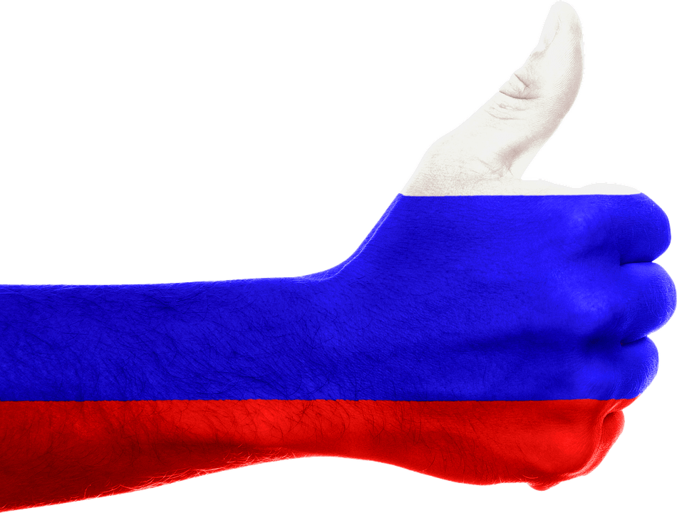 Hand Russian Flag - Russia Flag Hand (950x720)