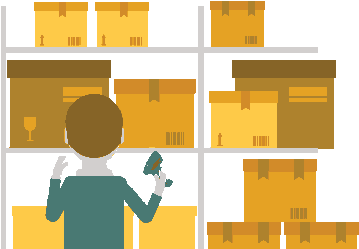 Warehouse Picking Clipart - Control Inventario (800x486)