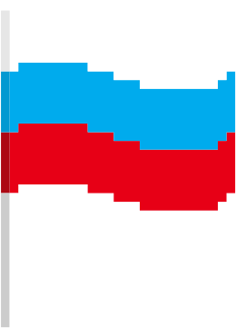 Russia Pixel Flag - Pixel Gay Flag (550x550)