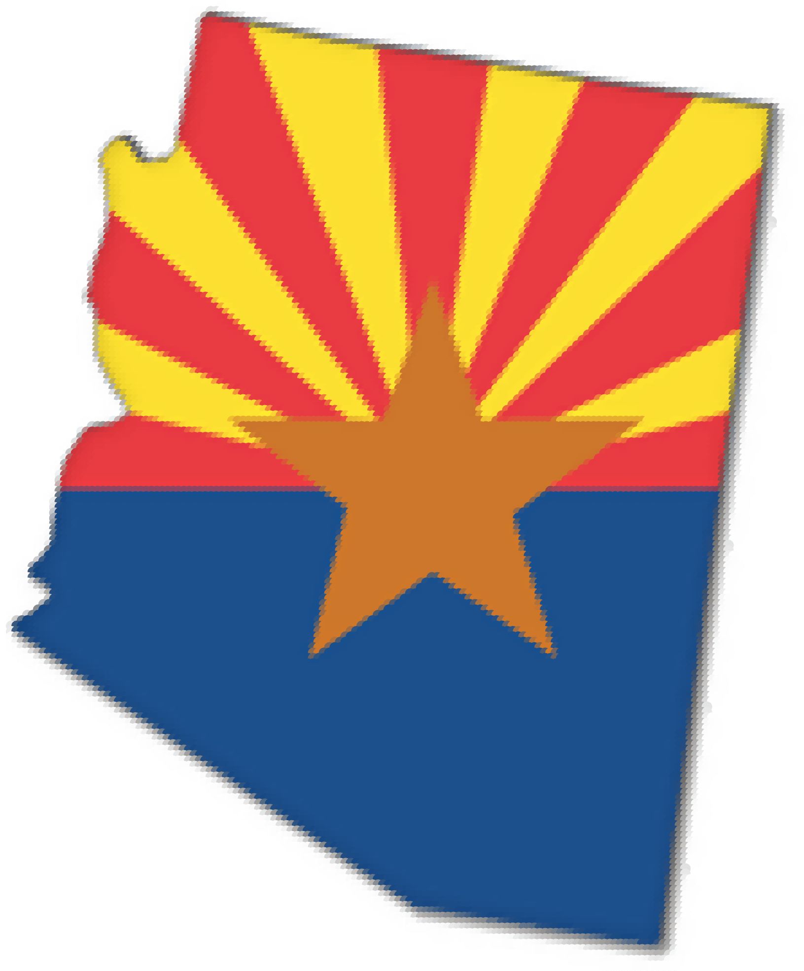 Arizona - Clipart - Arizona State Flag (1024x1024)