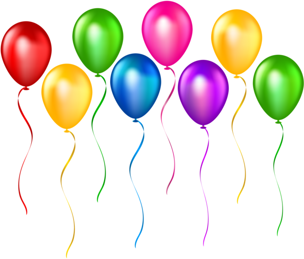 Balloons Transparent Clip Art Image - Balloons Transparent (600x511)