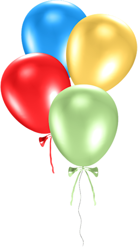 Ballons,globos,balloons - Balão De Aniversário Desenho (278x500)