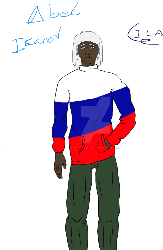 Abel Ikanov, Russian Flag Jumper - Cartoon (765x1044)