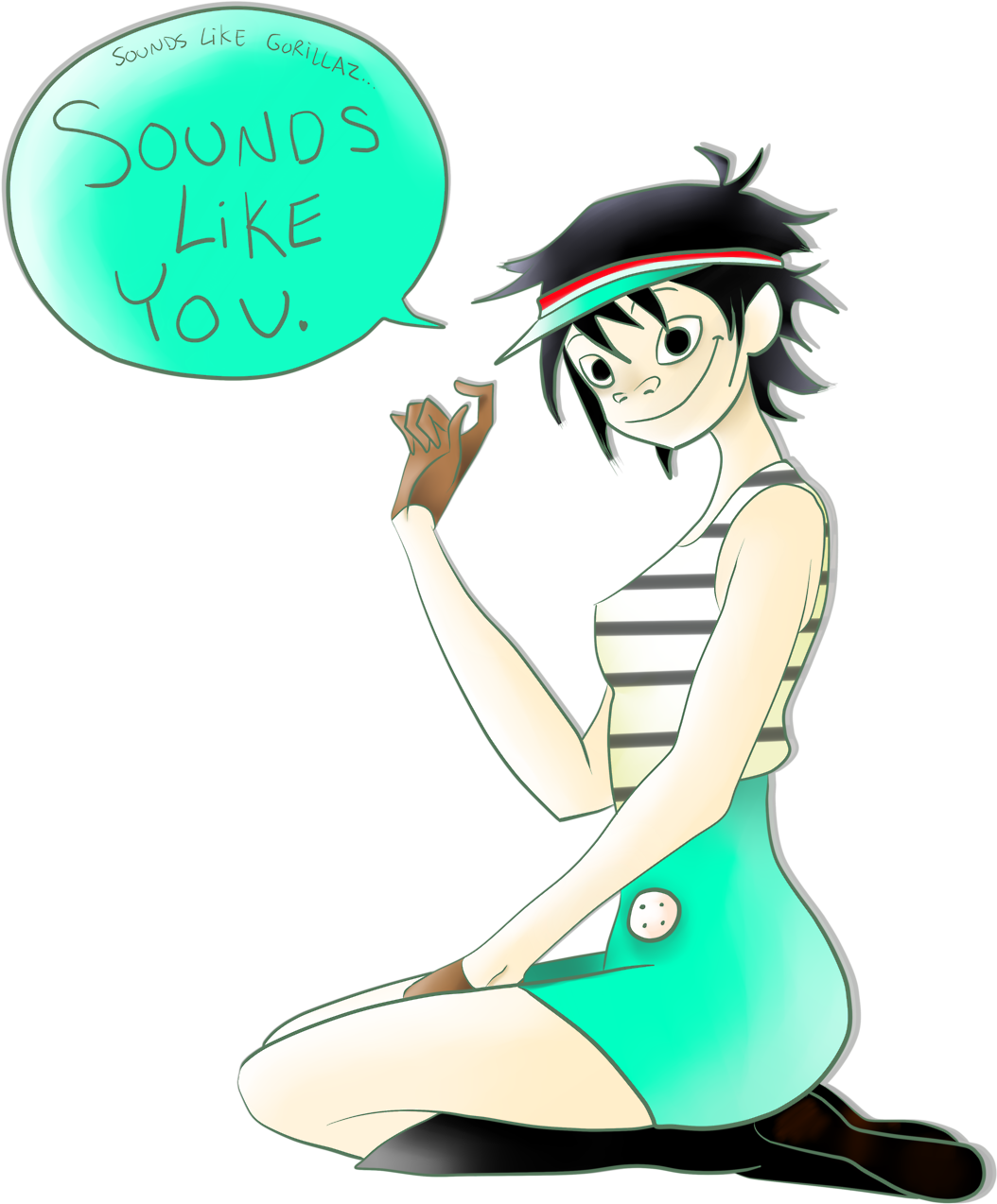 “ Noodle Was So Cute In That Pandora Advert - Cartoon (1280x1331)