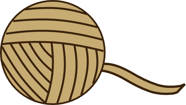 Ball Of Yarn Clipart (600x341)