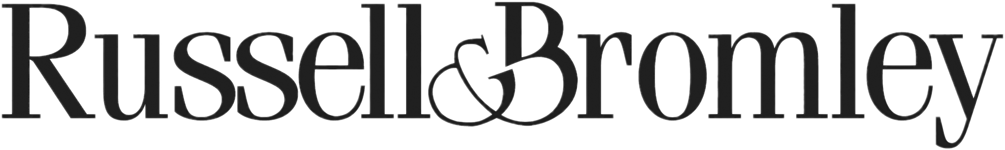 Russel & Bromley Logo - Russell & Bromley (3851x1160)